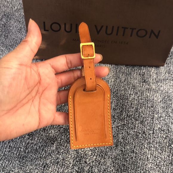 🧳Louis Vuitton Leather luggage bag tag with poignet ( Set #1) - Picture 7 of 17